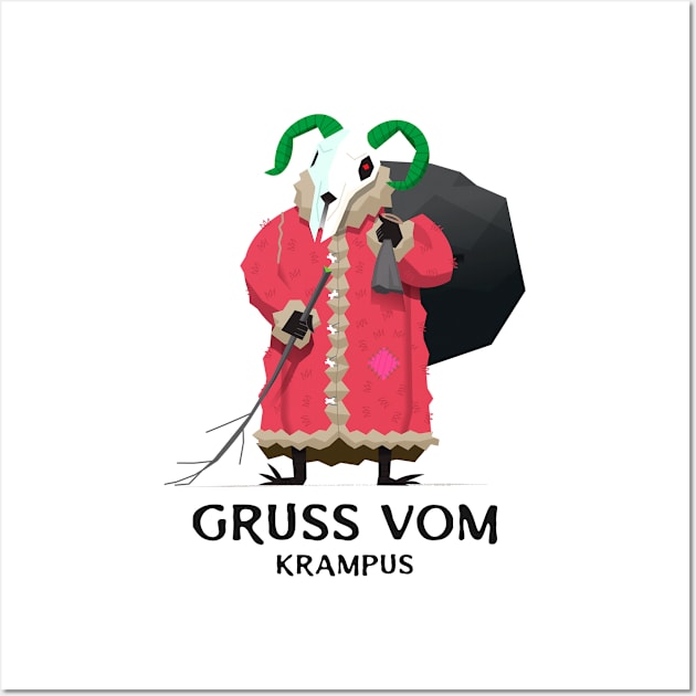 Gruss Vom Krampus Wall Art by Mads' Store